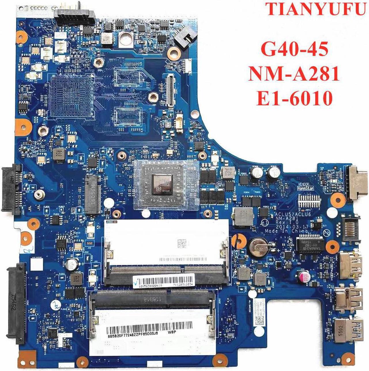 For Lenovo G40-45 Laptop motherboard ACLU5 ACLU6 NM-A281 motherboard with cpu ( For amd CPU ) DDR3L 100% fully tested