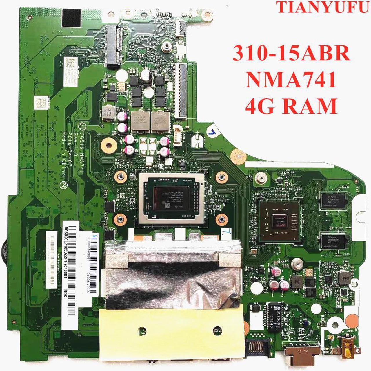 For Lenovo Ideapad 310-15ABR notebook motherboard CPU A10-9600 4G RAM GPU R5 M430 2G NM-A741 NMA741 motherboard100% fully tested