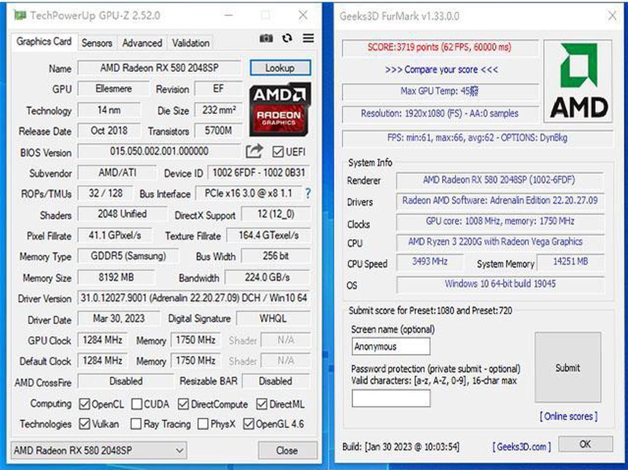 Alt view image 6 of 6 - PELADN RX 580 8GB 2048SP Gaming Graphics Card GDDR5 256Bit PCI Express 3.0 ×16 rx580 Series Black