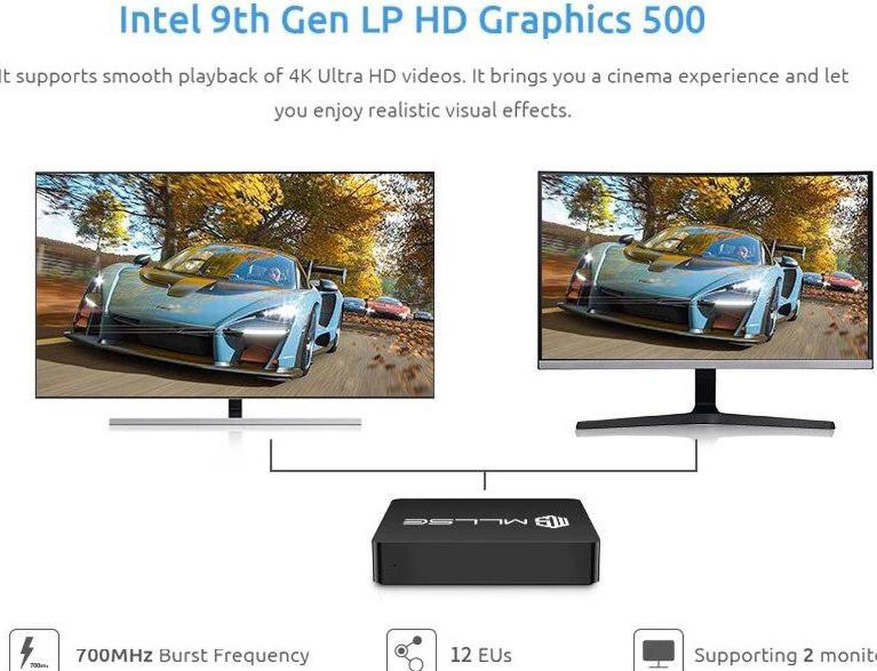 Alt view image 5 of 7 - MLLSE M2 Mini PC Intel Celeron N3350 Processor 4K 6GB 64GB USB HDMI BT M.2 Slot 1000M AC Wifi