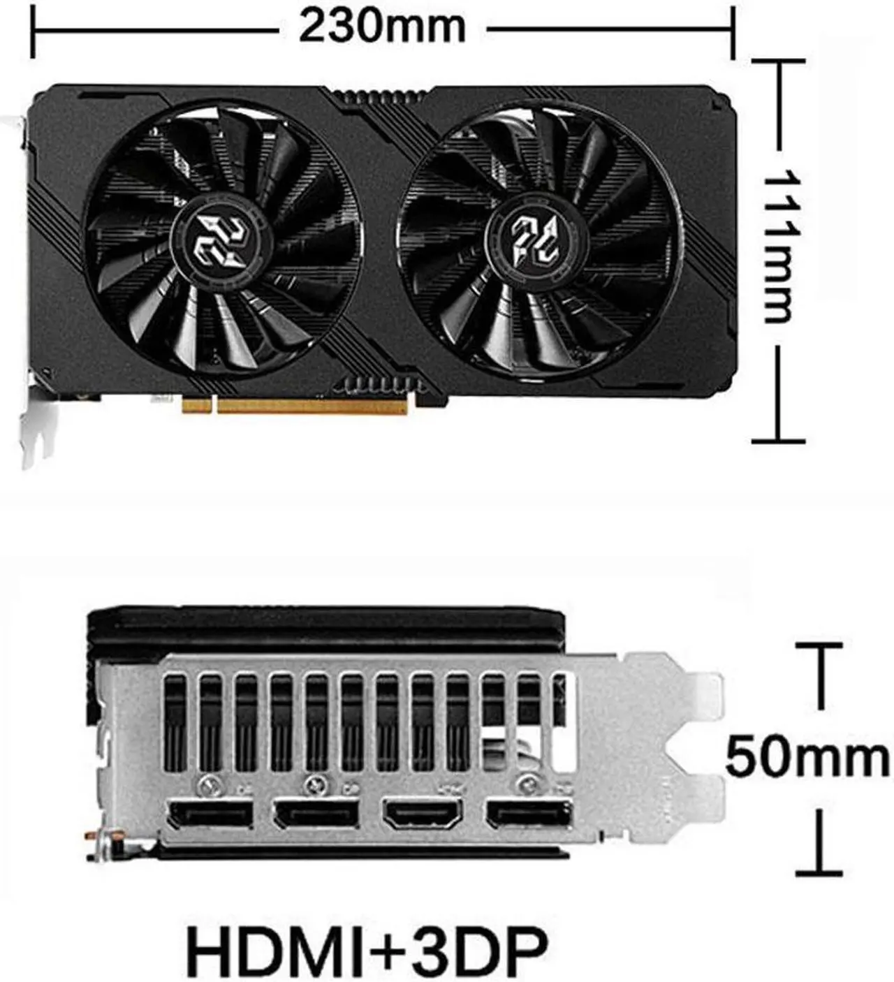 PELADN RX 5700XT 8G Graphics Card 6Pin+8Pin 256Bit GDDR6 CUDA 2560 ...