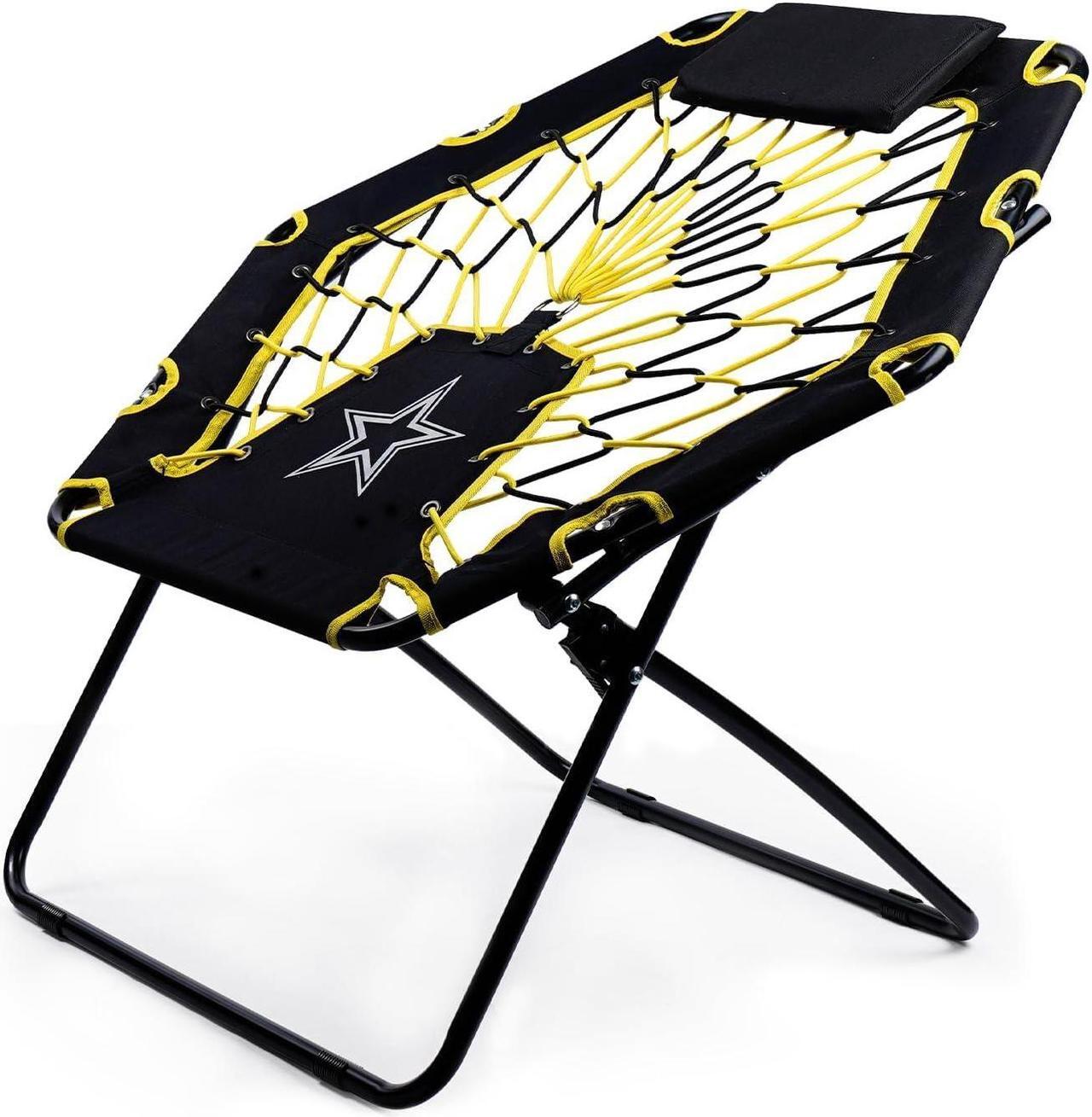 Main image of CLATINA Elastic Foldable Colorful Accent Bungee Chair with Headrest Elastic Design Comfortable Fun Accent Bungee Chair for Outdoor Indoor Bedroom Living Room Gym Capacity up to 225 lb (1)
