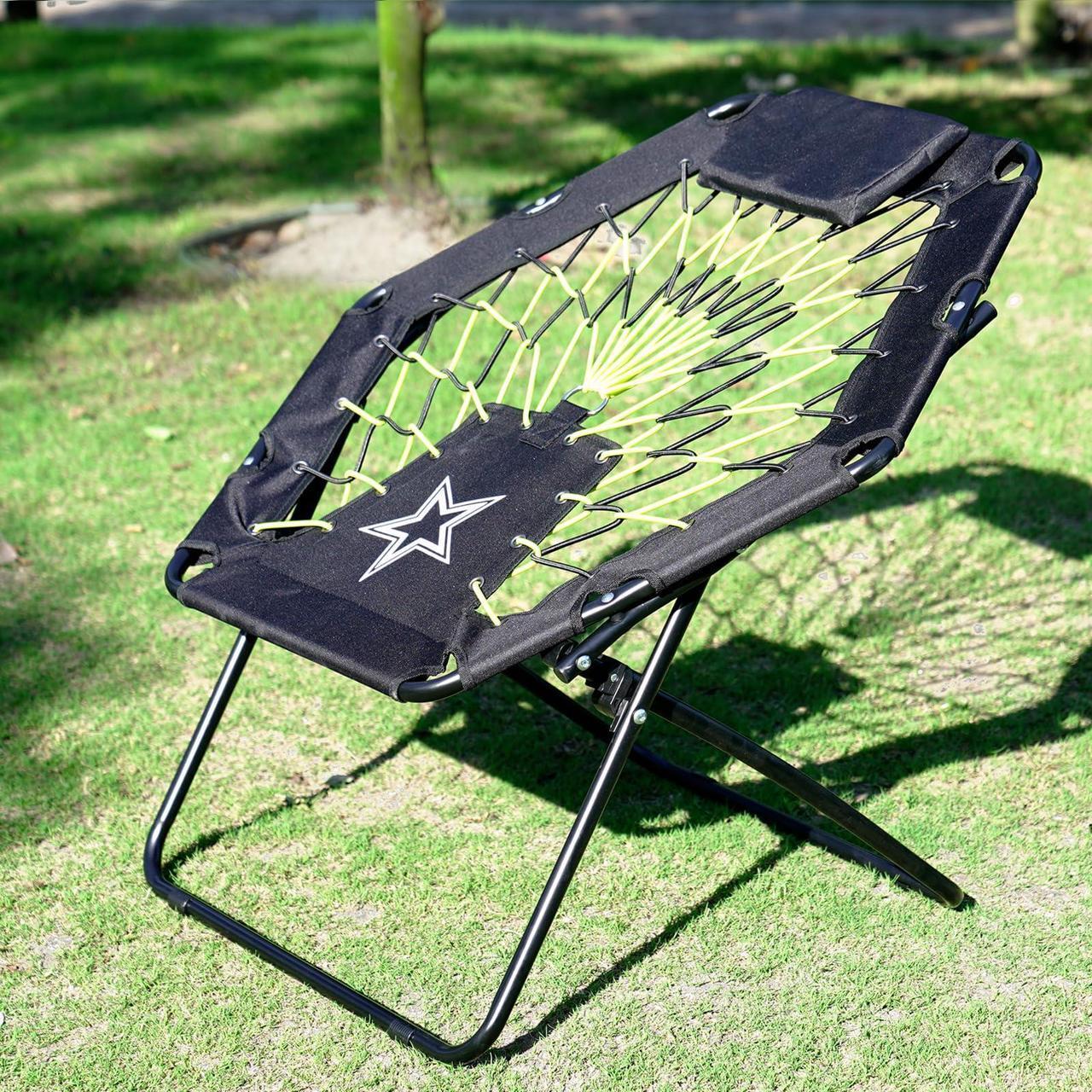Alt view image 2 of 7 - CLATINA Elastic Foldable Colorful Accent Bungee Chair with Headrest Elastic Design Comfortable Fun Accent Bungee Chair for Outdoor Indoor Bedroom Living Room Gym Capacity up to 225 lb (1)