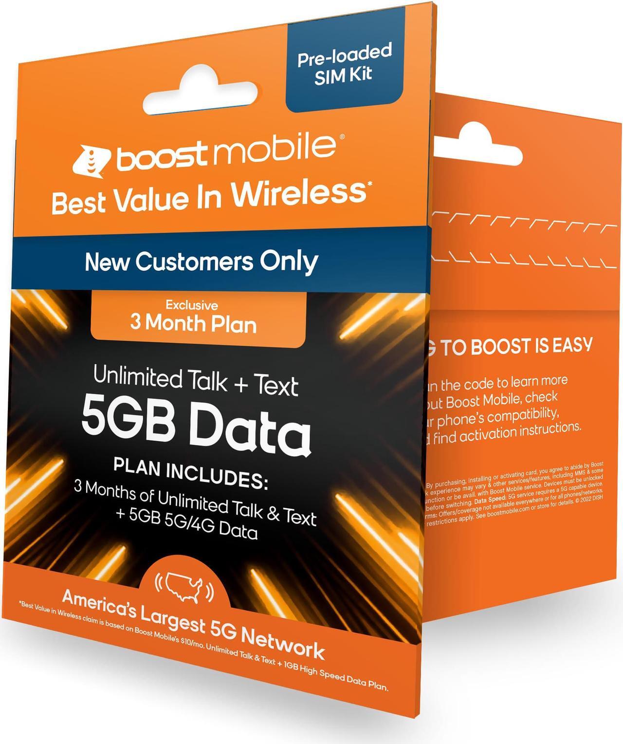 Alt view image 7 of 8 - Boost Mobile 3 Months 5GB Plan SIM Card Kit - Mobile Hotspot included