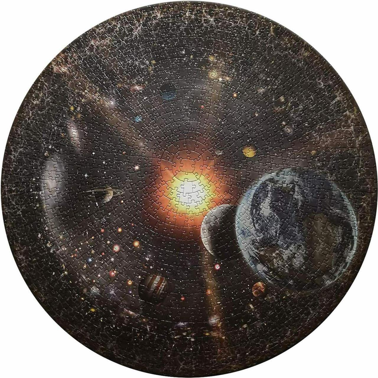 Main image of Round Jigsaw Puzzle Planet Educational Game 26 Inch 1000 Pieces