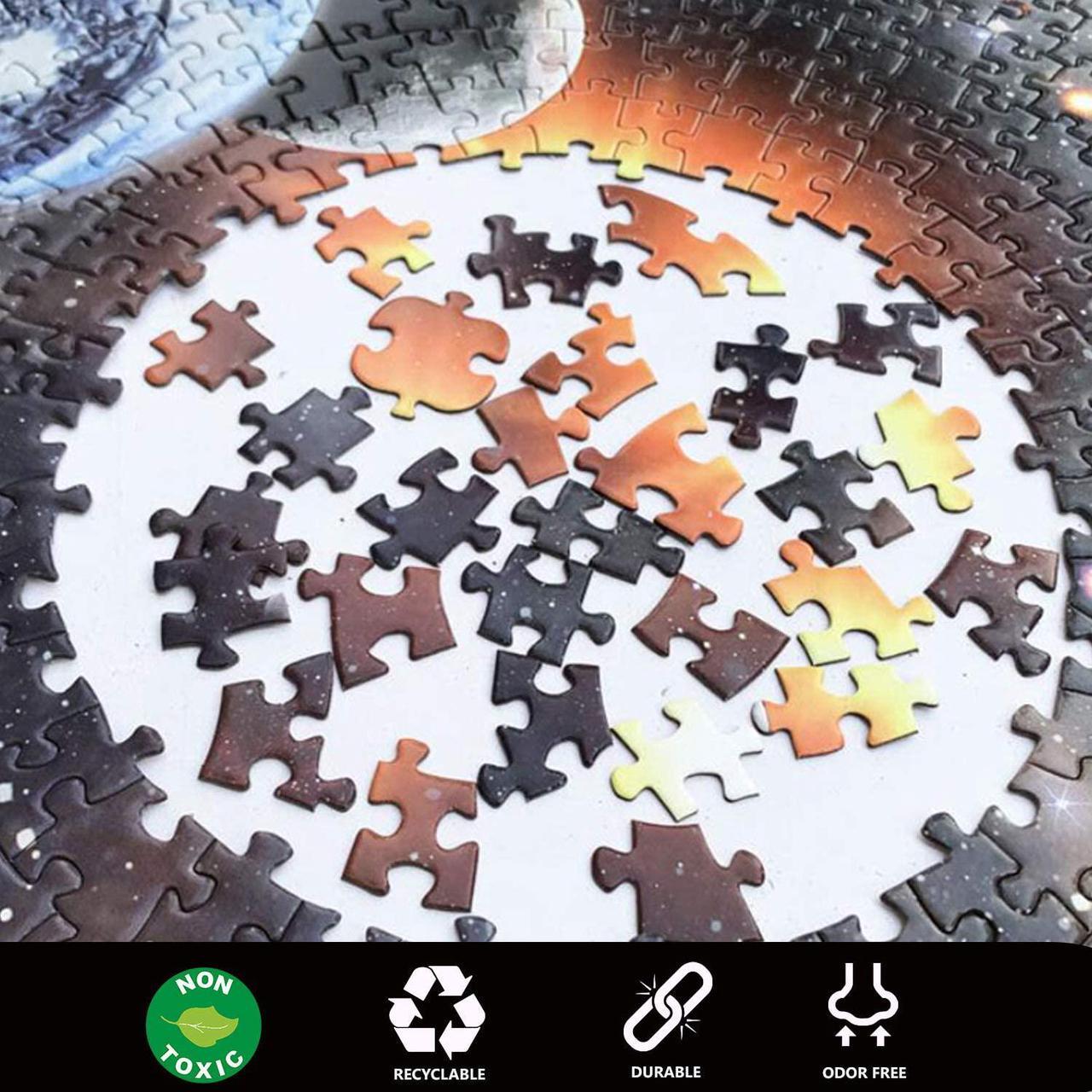 Alt view image 4 of 7 - Round Jigsaw Puzzle Planet Educational Game 26 Inch 1000 Pieces