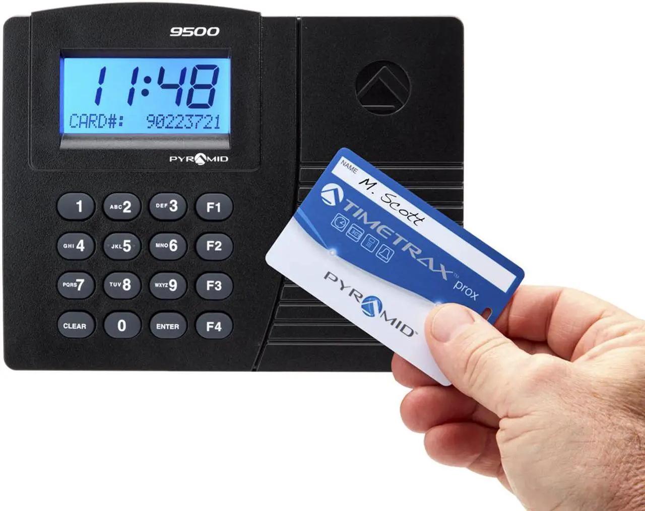 Alt view image 3 of 13 - Pyramid Time Systems Trax Elite TTPROXEK Automated Proximity Time Clock System, Includes Software Download, Windows Compatible, Made in USA, Black, No Touch Employee Punch In