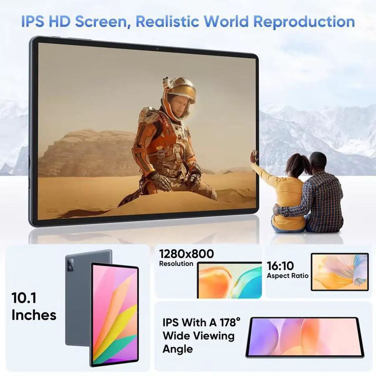 Alt view image 3 of 6 - N-one Npad Y Android 14 10.1" Tablet (4+4) 8GB+128GB 1280*800 IPS Screen 4-Cores UNISOC RK3562 WIFI Study Tablet