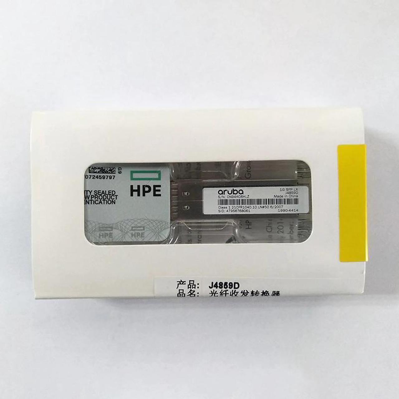 New HP Aruba J4859D 1000BASE-LX SFP Transceiver Module - GigE - LC Single-Mode - up to 6.2 Miles,