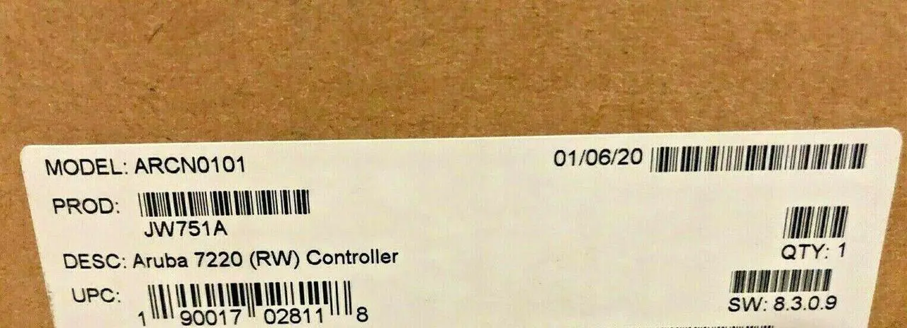 Main image of HPE Aruba 7220(RW) Wireless LAN Controller- JW751A- Factory sealed Box