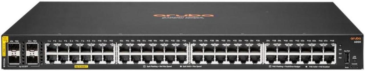 HPE Aruba Networking CX 6000 48G Class4 PoE 4SFP 740W Switch - switch - 48 ports - managed - rack-mountable (R9Y03A)