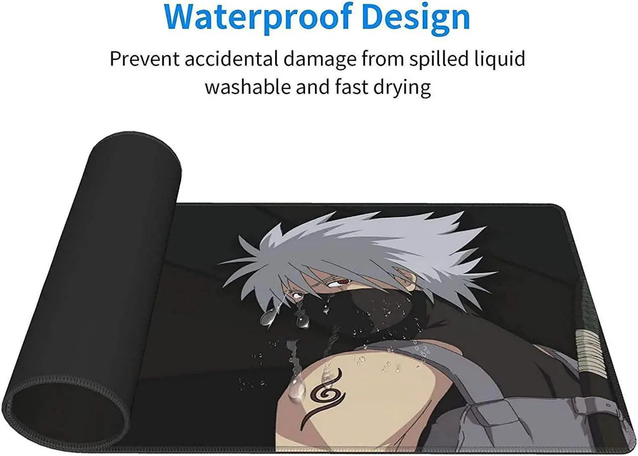 Alt view image 4 of 7 - XXL Extended Gaming Mouse Mat/Pad - Large Wide (Long) Mousepad Stitched Edges | 27.6x11.8x0.08 Dimensions-Anime desigen for Men Boys