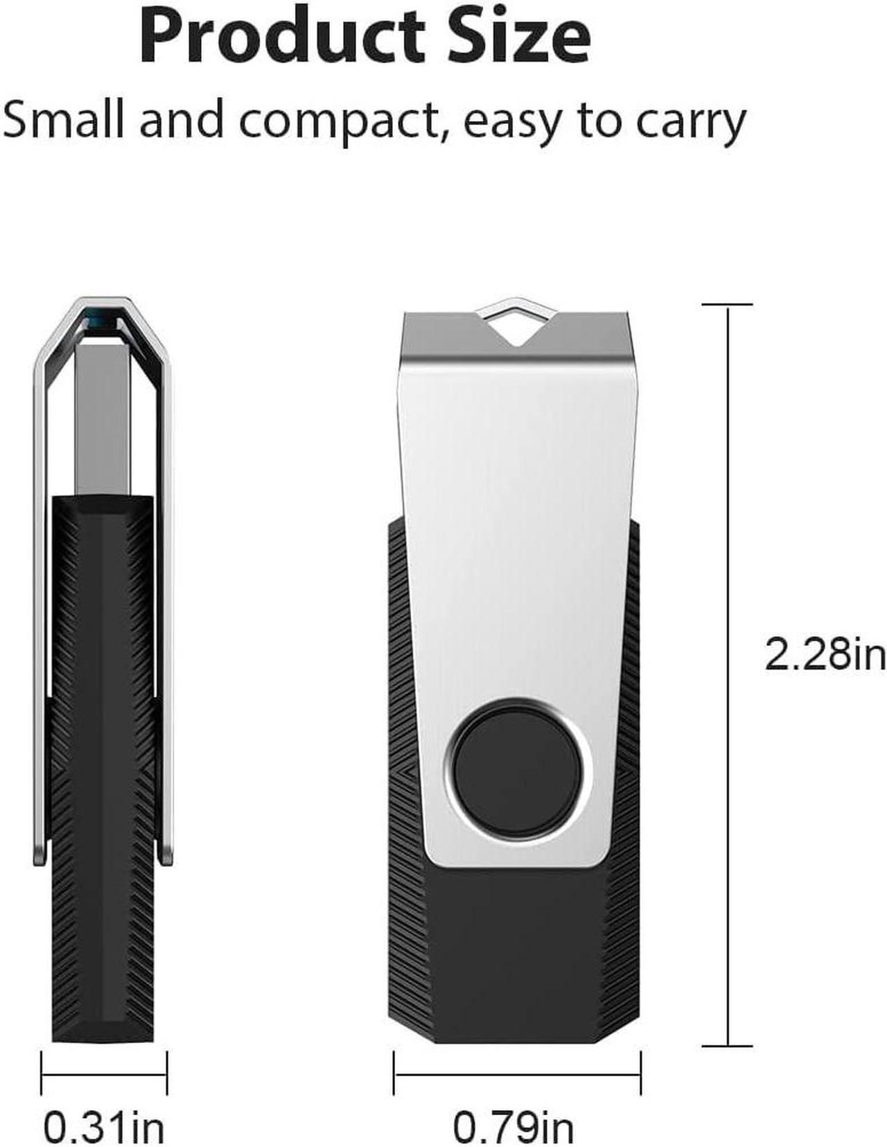 Alt view image 3 of 7 - 64GB Flash Drive 2 Pack 64GB USB Flash Drive Thumb Drive Zip Drive USB 2.0 Memory Stick USB Drive with Keychain (64G 2 Colors: Black Green)