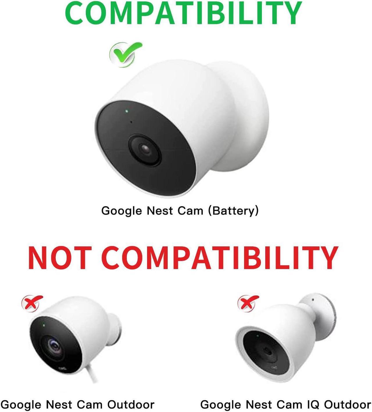 Alt view image 2 of 7 - 2Pack Power Adapter Compatible with Google Nest Cam Outdoor or Indoor, Battery, with 16.4Ft/5m Weatherproof Charging Cable Continuously Power Your Nest Cam (Battery) - White