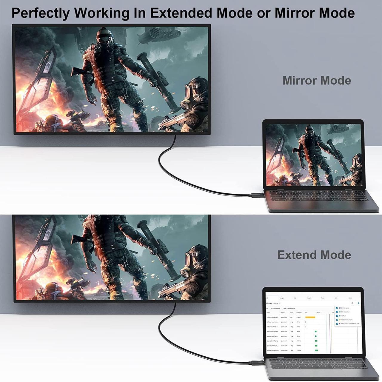 Alt view image 4 of 7 - 4K DisplayPort to HDMI 6 Feet Gold-Plated Cable Uni-Directional DP 1.2 Computer to HDMI 1.4 Screen DisplayPort to HDMI Adapter Male to Male Black