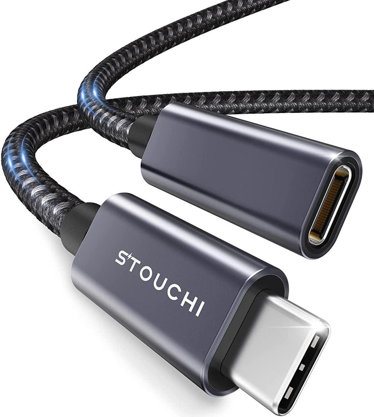 Stouchi USB C Extension Cable 10FT/3M, USB C Extension Cable Type C 3.1 Male to Female Fast Charging & Audio Data Transfer for Galaxy S23, iPad Mini/pro, MacBook Air M2/ M1 Mac Mini/pro, Mag- Safe