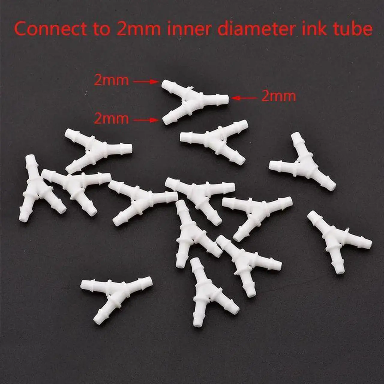 Main image of 20pcs Eco solvent Y Shape Ink Tube Connector for Large format Y Ink Tube white Connector printer machine(6)