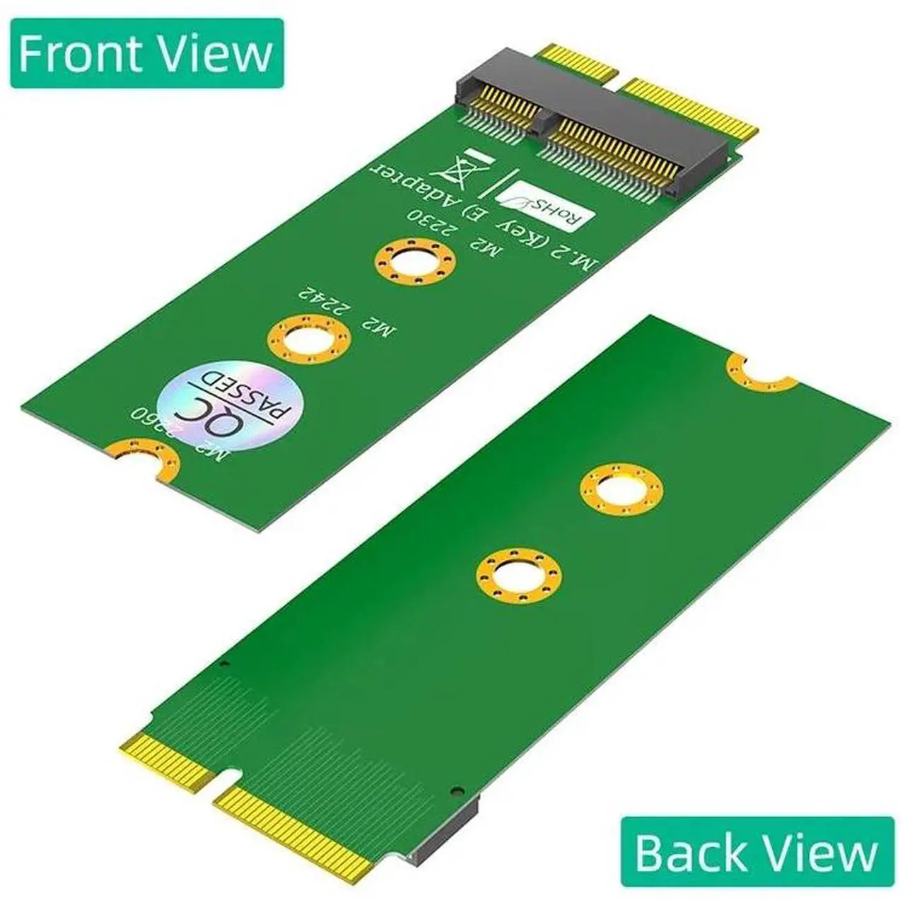 Alt view image 2 of 6 - NEW M.2 Key E Adapter NGFF M2 Key E Male to Female Connector Converter Riser Card Support 2230 2242 2260 AX200 AX201 WiFi Module