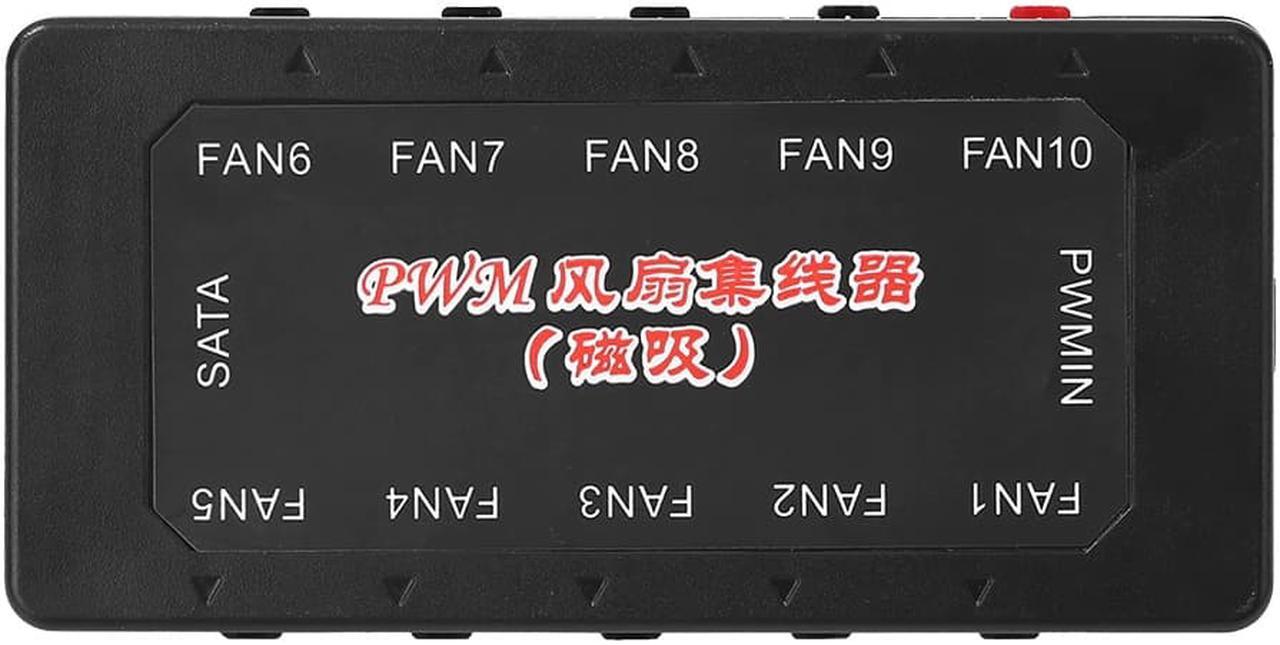 Alt view image 4 of 6 - 1 to 10 Ports 12V 4Pin PWM Cooler Fan HUB SATA Power Extension Splitter Speed Controller Adapter for PC Motherboard Cooling