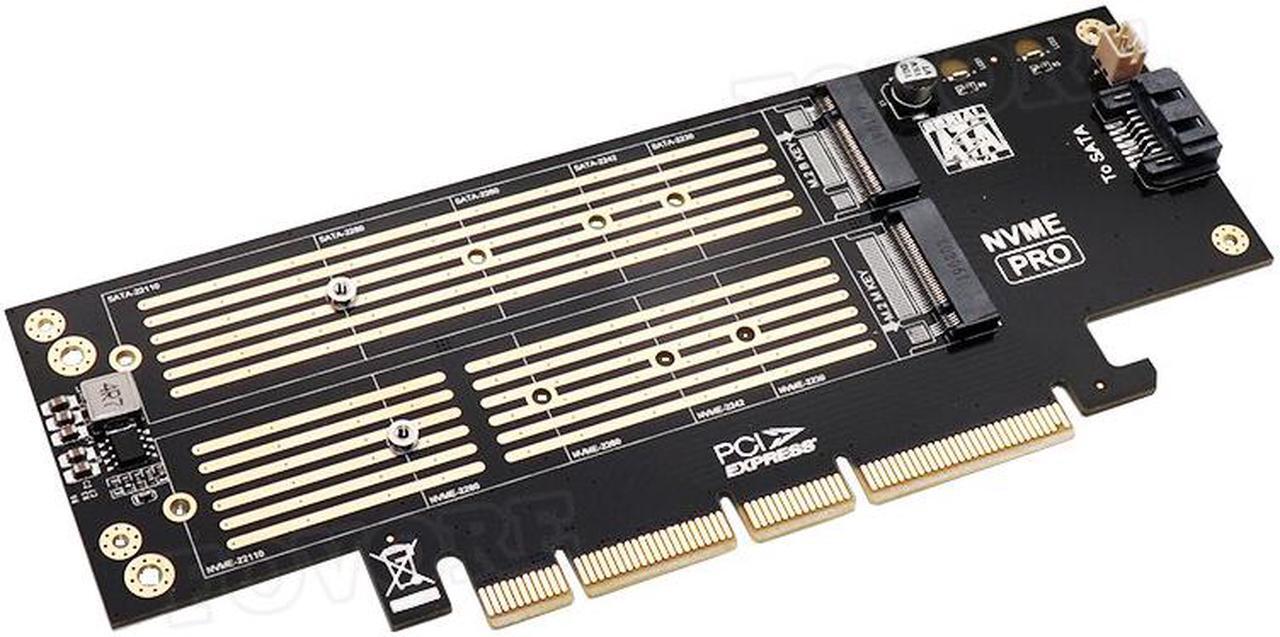 Alt view image 4 of 6 - PCI-e M.2 adapter b&m key PCI-e to M.2 adapter NVMe SSD M2 PCIe PCI express converter Card for 2280 2260 2242 2230 with fan case