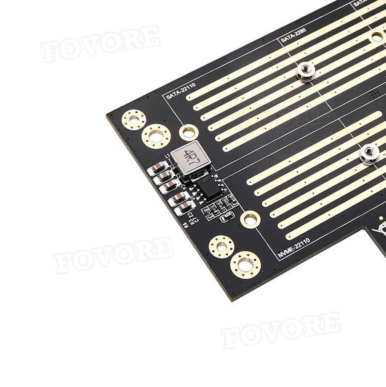 Alt view image 5 of 6 - PCI-e M.2 adapter b&m key PCI-e to M.2 adapter NVMe SSD M2 PCIe PCI express converter Card for 2280 2260 2242 2230 with fan case