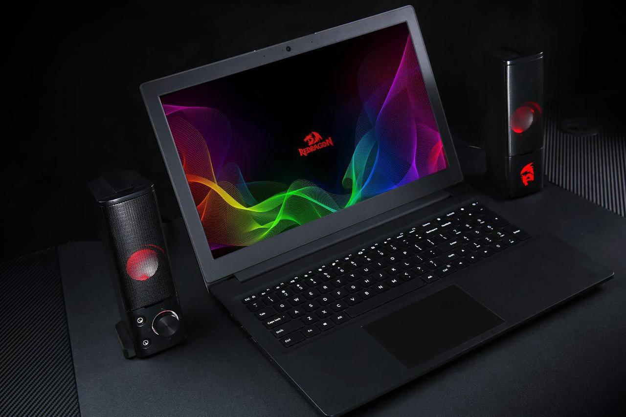 Alt view image 7 of 7 - Redragon GS550 Orpheus PC Gaming Speakers, 2.0 Channel Stereo Desktop Computer Sound Bar with Compact Maneuverable Size, Headphone Jack, Quality Bass and Decent Red Backlit, USB Powered w/ 3.5mm Cable