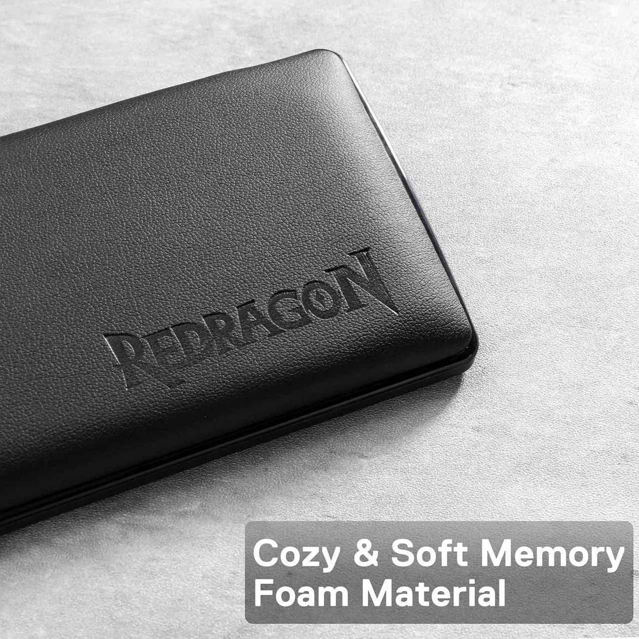 Alt view image 4 of 7 - Redragon P036 Meteor M Computer Keyboard Wrist Rest Pad, Ergonomic Soft Memory Foam Wrist Support w/Anti-Slip Rubber Base, 80% 87 Keys TKL Size 14.13 x 2.87 in, 0.78 inch (20mm) Height, Black