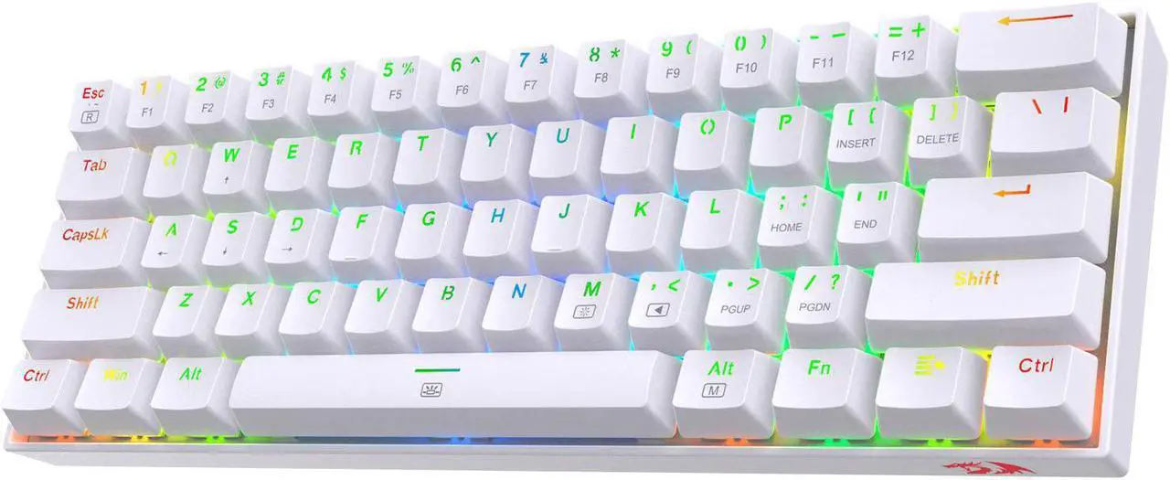 Main image of Redragon K630 Dragonborn 60% Wired RGB Gaming Keyboard, 61 Keys Compact Mechanical Keyboard,Red Switch White