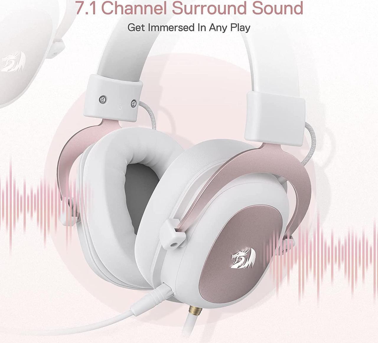 Alt view image 2 of 7 - Redragon H510 Zeus Wired Gaming Headset - 7.1 Surround Sound - Memory Foam Ear Pads - 53MM Drivers - Detachable Microphone - Multi Platforms Headphone - Works with PC, PS4/3 & Xbox One/Series X, NS