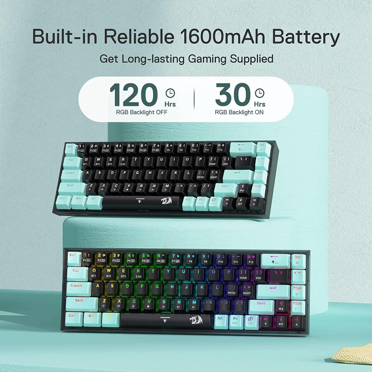 Alt view image 7 of 7 - Redragon K631 PRO SE 65% 3-Mode Wireless RGB Gaming Keyboard, 68 Keys Hot-Swappable Compact Mechanical Keyboard w/Hot-Swap Free-Mod PCB Socket & Translucent Board, Custom Quiet Linear Switch