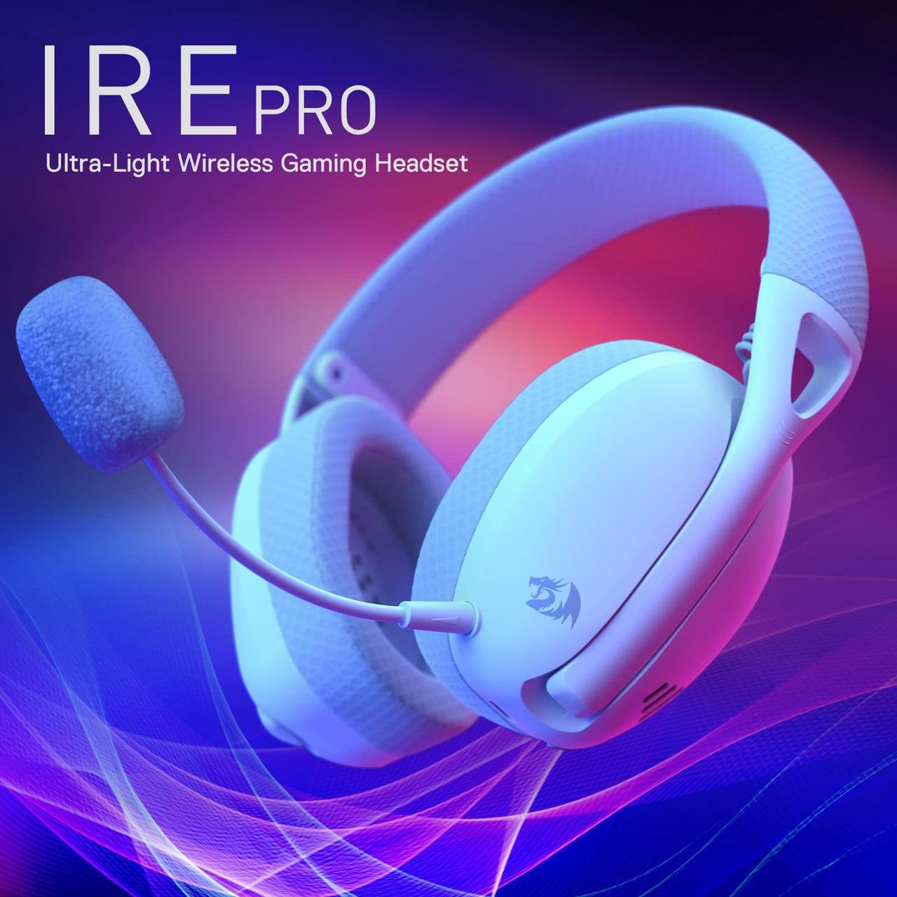 Alt view image 2 of 7 - Redragon H848 Bluetooth Wireless Gaming Headset - Lightweight - 7.1 Surround Sound - 40MM Drivers - Detachable Microphone - Multi Platforms for PC, PS5/4/3, Switch, Mobile Grey
