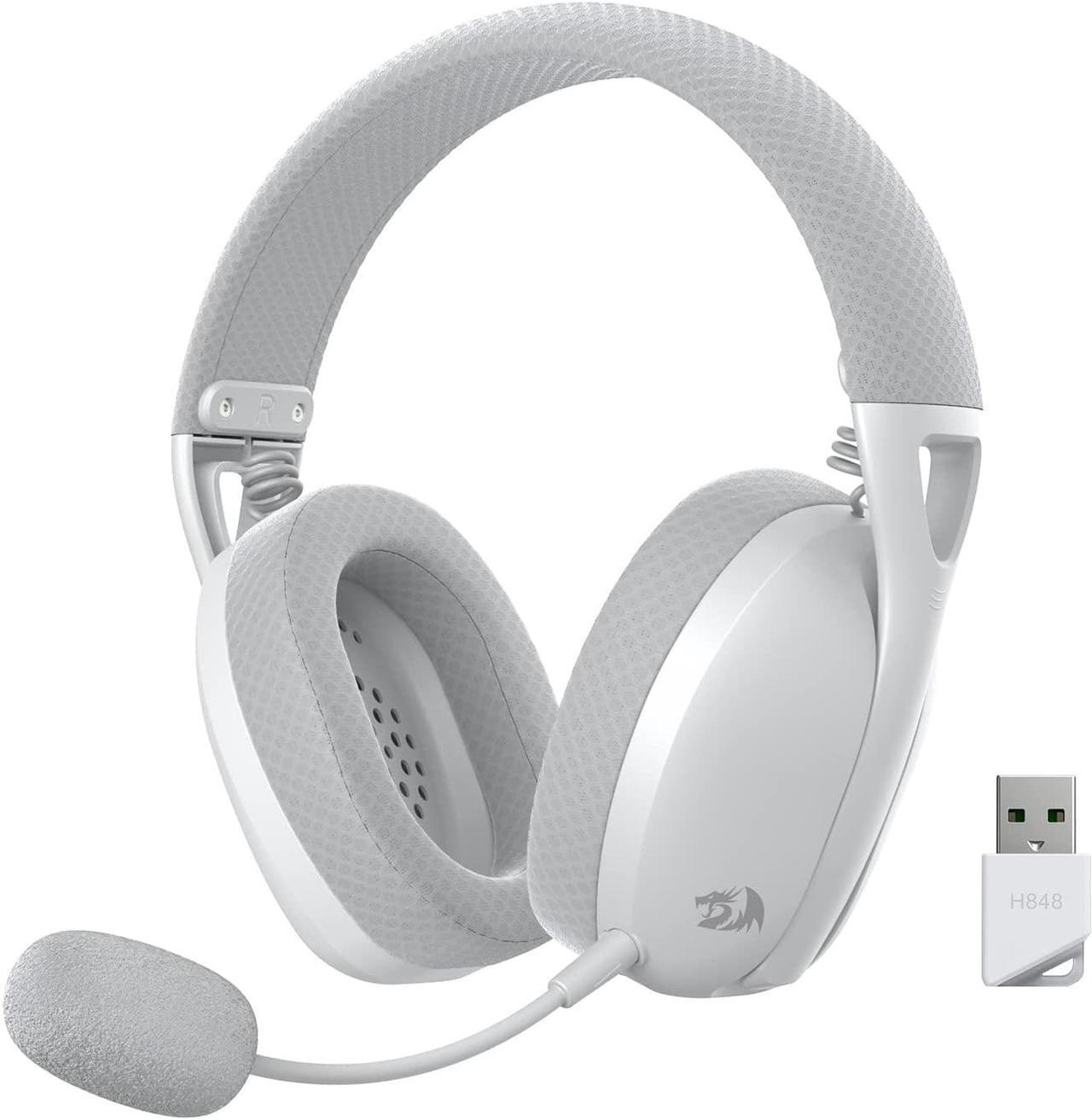Main image of Redragon H848 Bluetooth Wireless Gaming Headset - Lightweight - 7.1 Surround Sound - 40MM Drivers - Detachable Microphone - Multi Platforms for PC, PS5/4/3, Switch, Mobile Grey