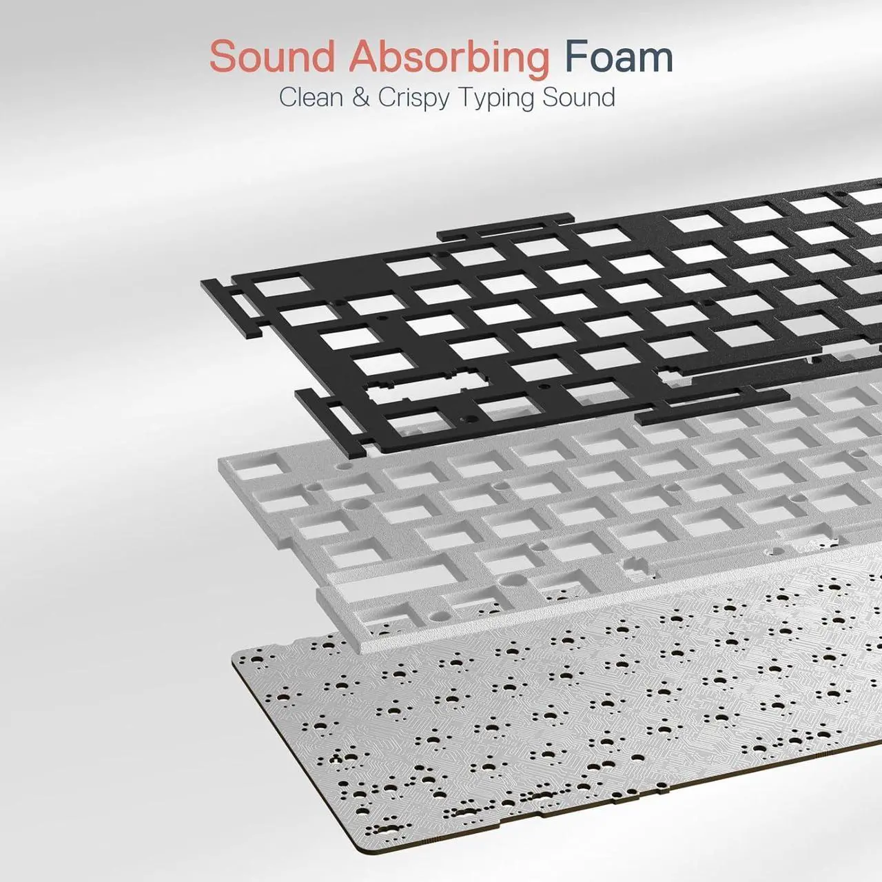 Alt view image 5 of 7 - Redragon K668 RGB Gaming Keyboard, 108 Keys Wired Mechanical Keyboard w/Extra 4 Hotkeys, Sound Absorbing Foams, Upgraded Hot-swappable Socket, Mixed Color Keycaps x 2 Sets, Red Switch