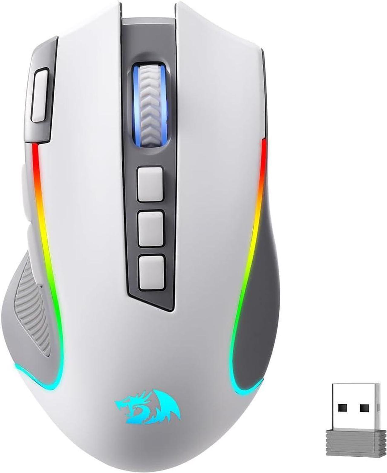 Main image of Redragon M612 PRO RGB Gaming Mouse, 8000 DPI BT Wired/Wireless Optical Gamer Mouse 9 Programmable Buttons & 7 Backlit Modes,Software Supports DIY Keybinds Rapid Fire Button,Gray