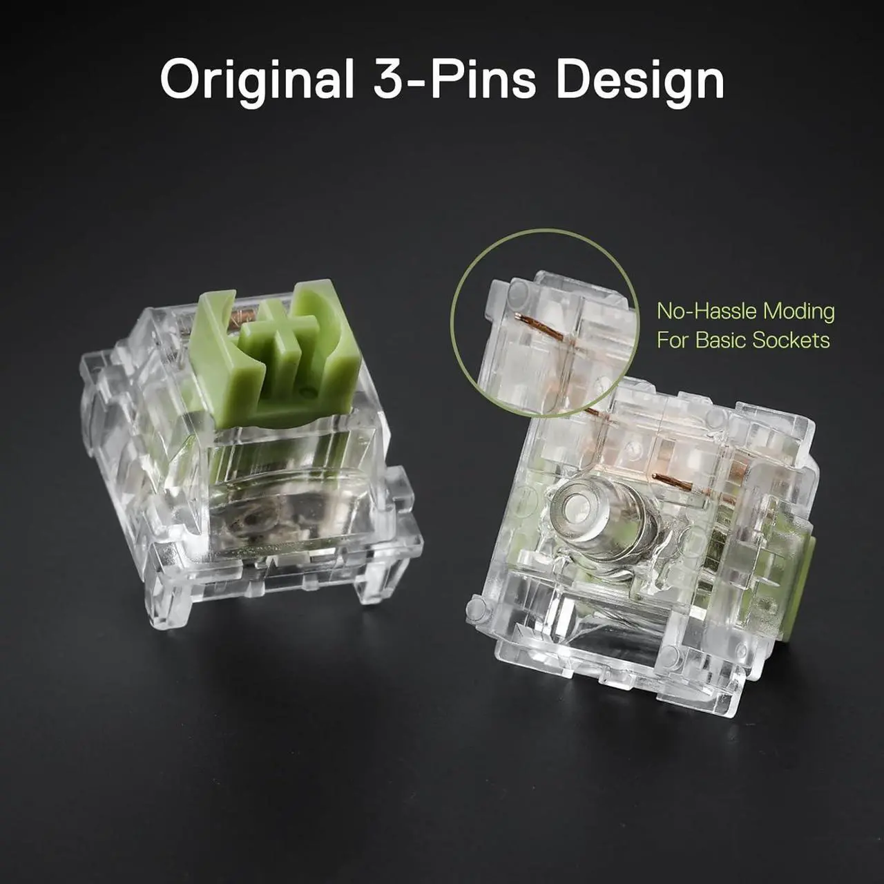Alt view image 7 of 7 - Redragon Bean A120 Soft Linear Mechanical Switch, 3-Pin Plate Mounted Quiet Linear Equivalent, Hot-Swappable DIY Keyboard Switch Mod, 50 Million Click(70 pcs Switches, Keycap + Switch Puller)