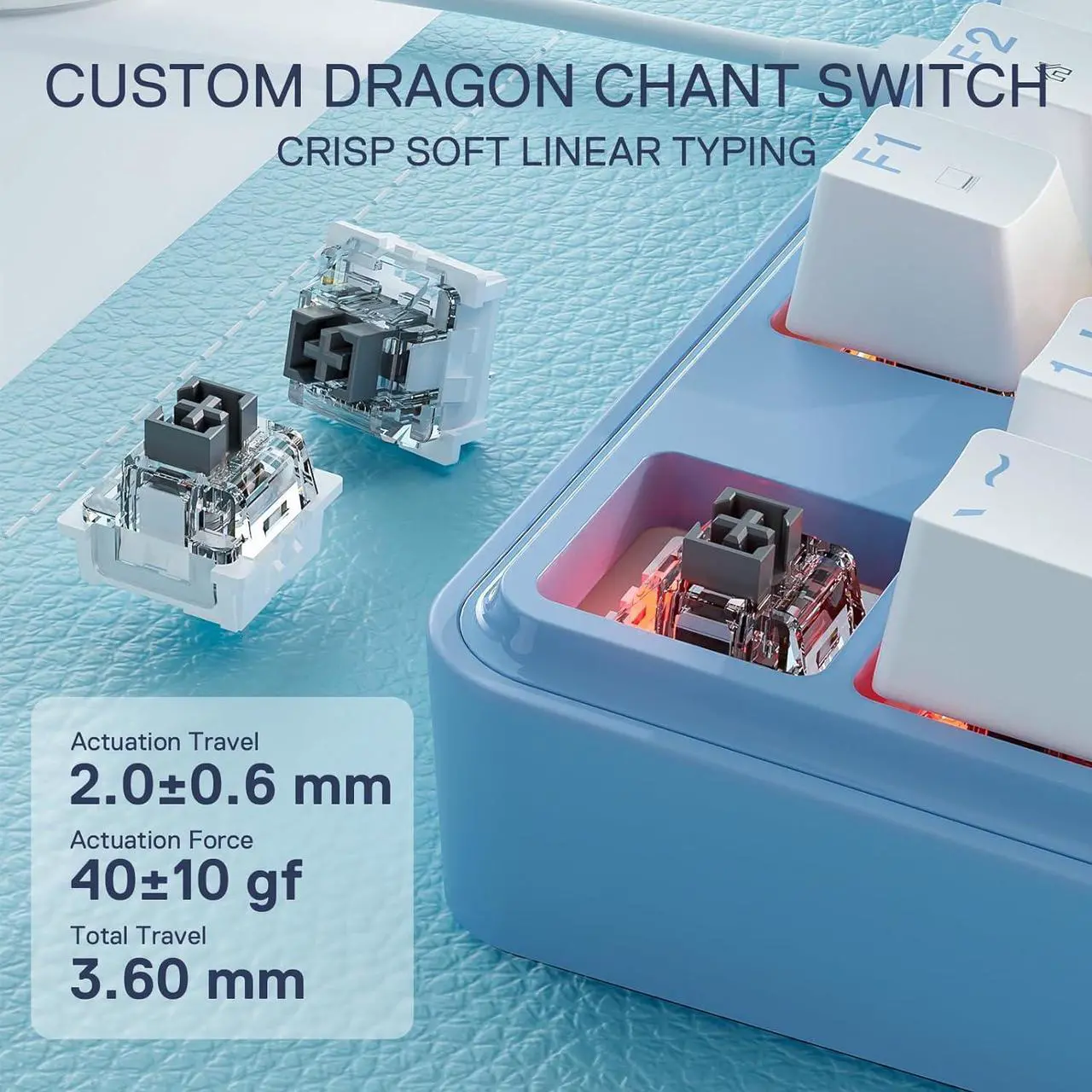 Alt view image 3 of 7 - Redragon K707 80% Wired Gasket RGB Gaming Keyboard, 3-Modes 87 Keys TKL Mechanical Keyboard w/Hot-Swap Socket, Mixed Color Keycaps & 4-Layer Noise Dampening, Custom Linear Switch