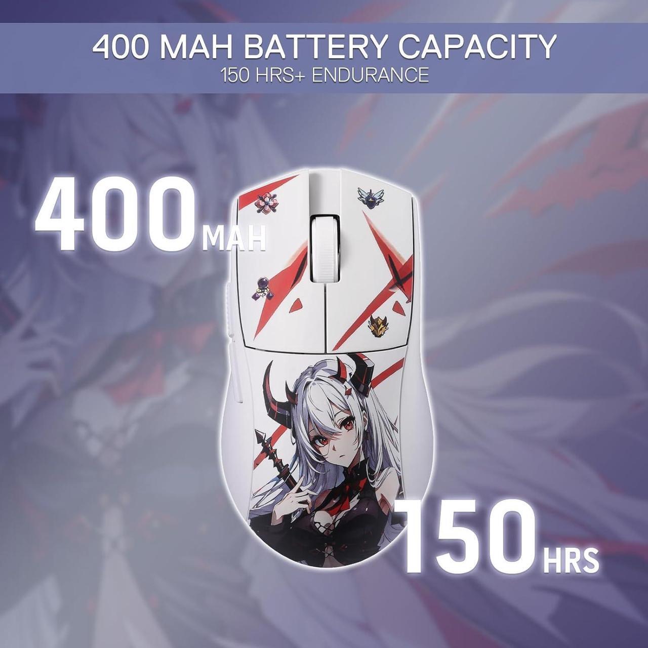Alt view image 6 of 7 - Redragon M916AK PRO 3-Mode Anime Gaming Mouse, 42G Ultra-Light 26K DPI Gaming Mouse w/Ergonomic Natural Grip Build, Full Programmable Buttons, Software Supports DIY Keybinds & DPI