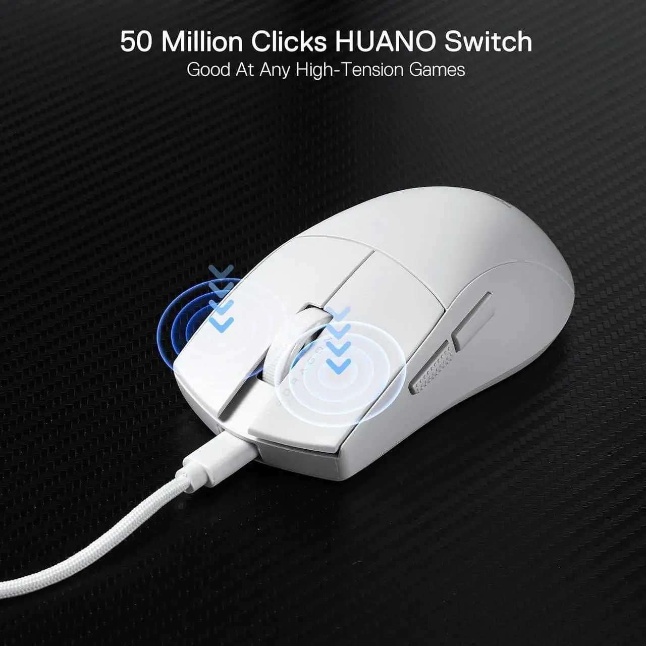 Alt view image 6 of 7 - Redragon M996 Wired 8K Polling Rate Gaming Mouse, 42G Ultra-Light 26,000 Max DPI Gaming Mouse w/Ergonomic Natural Grip Build, Full Programmable Buttons, Software Supports DIY Keybinds & DPI