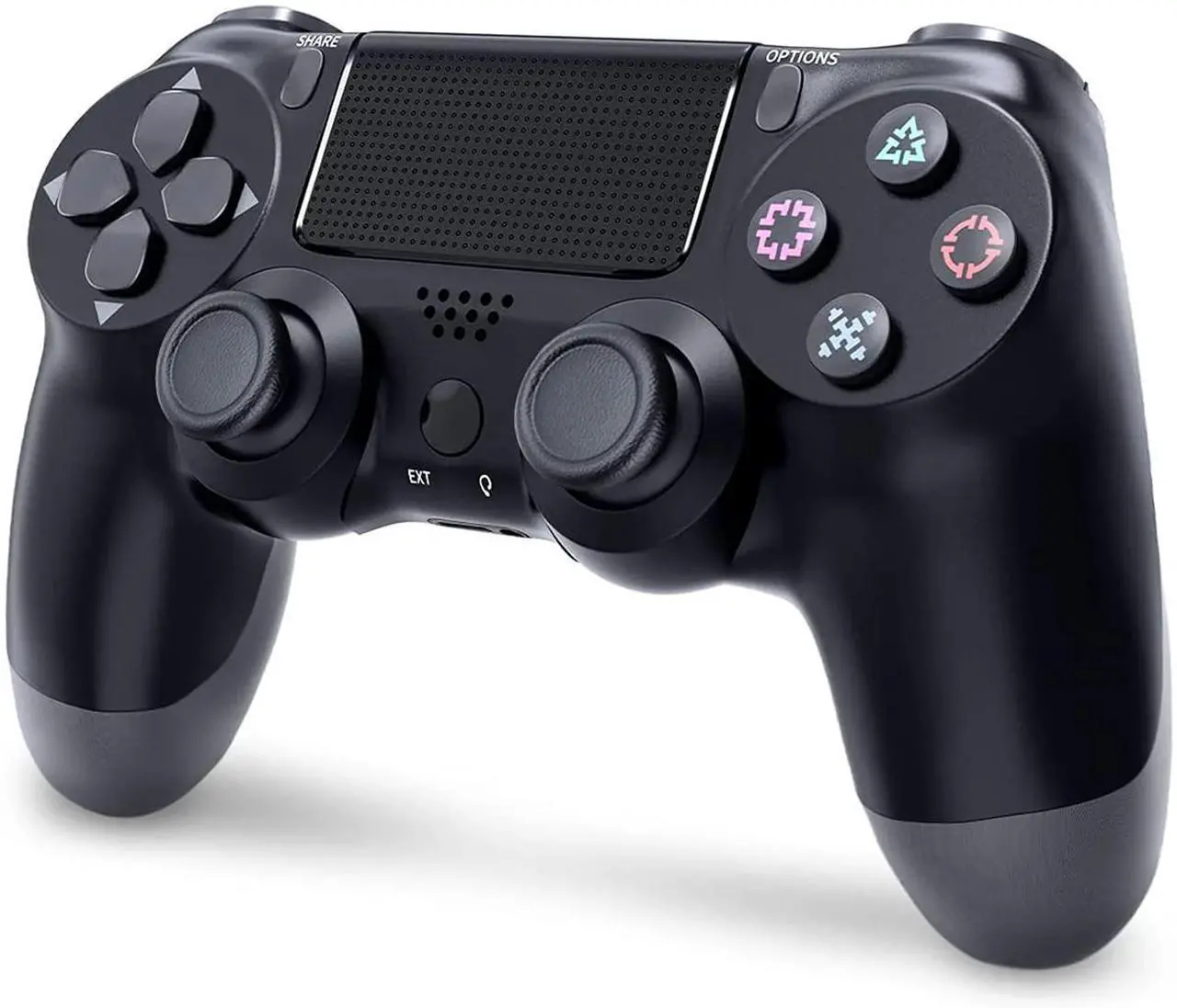 Main image of RetroFam PS4 Wireless Gaming Controller with Charging Cable, Black - Premium Playstation 4 Accessory