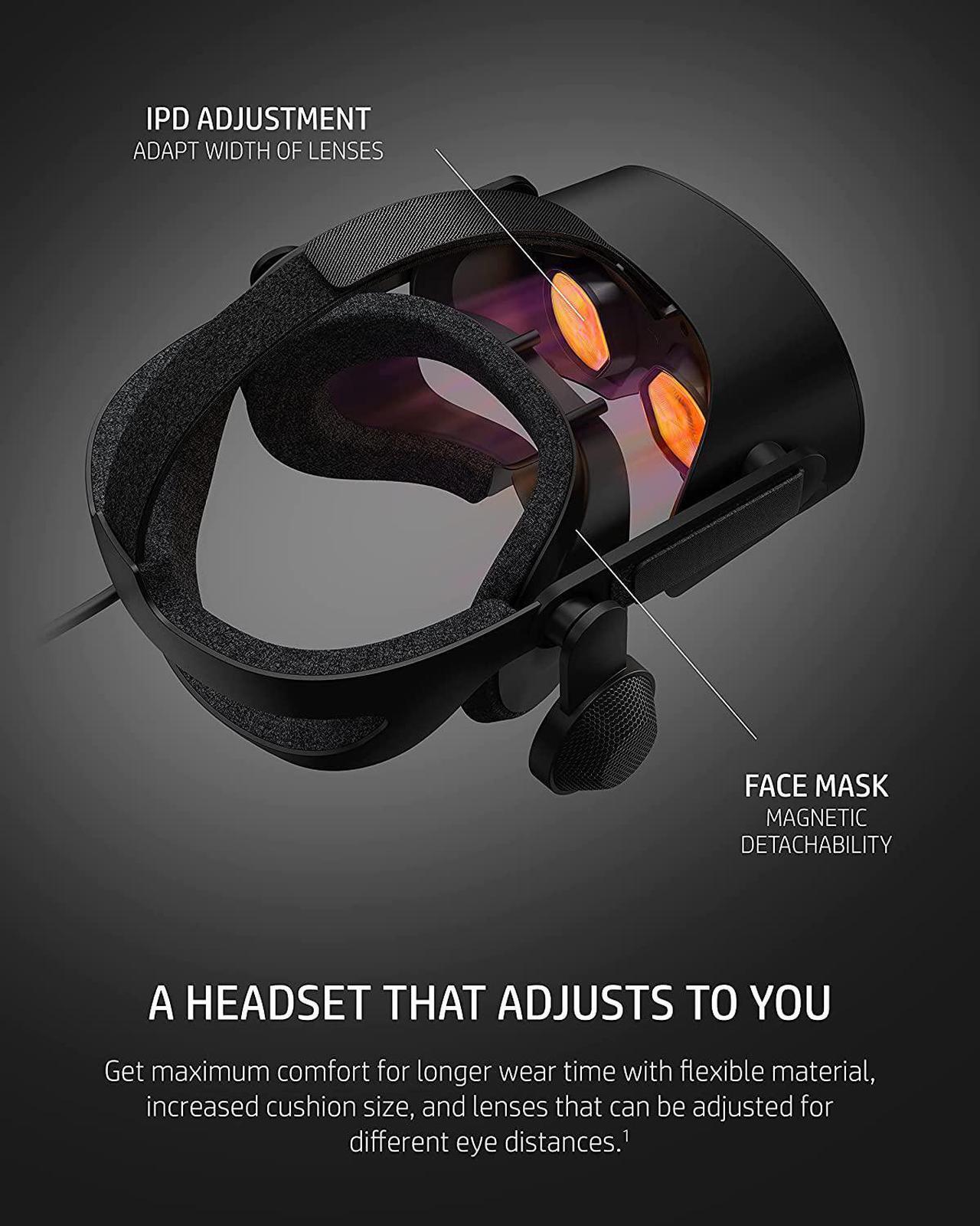 Alt view image 19 of 20 - HP Reverb G2 VR Headset with Controller, Adjustable Lenses & Speakers from Valve, 2160 x 2160 LCD Panels, for Gaming, Ergonomic Design, 4 Cameras, Compatible with SteamVR & Windows Mixed Reality