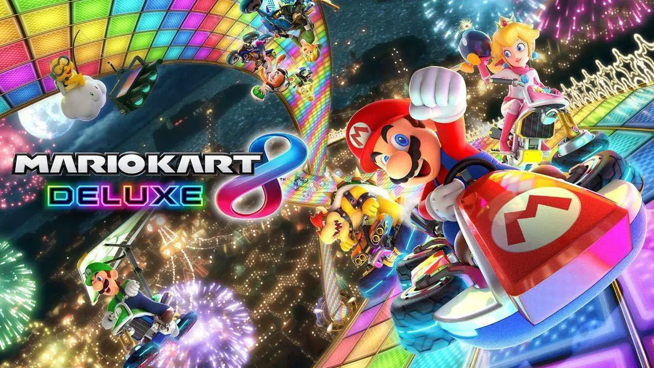Alt view image 19 of 20 - Nintendo Switch - Neon Blue/Neon Red Joy-Con + Mario Kart 8 Deluxe (Download) + 3month Nintendo Switch Online membership - Black/Neon Blue/Neon Red