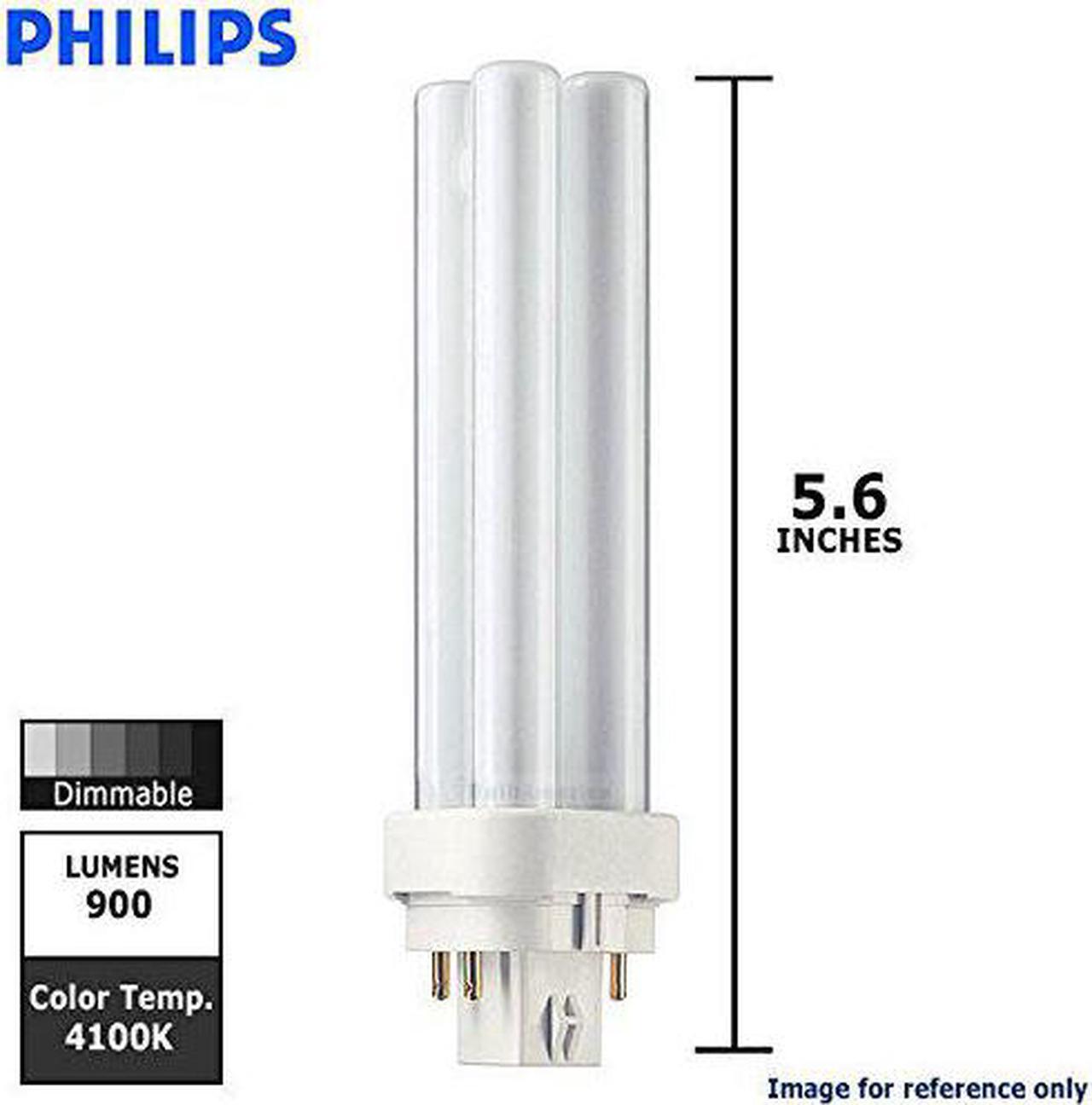 Alt view image 7 of 8 - Philips 13w 2700k PL-C ALTO 13W/827/4P Double Tube 4-Pin Fluorescent Light Bulb