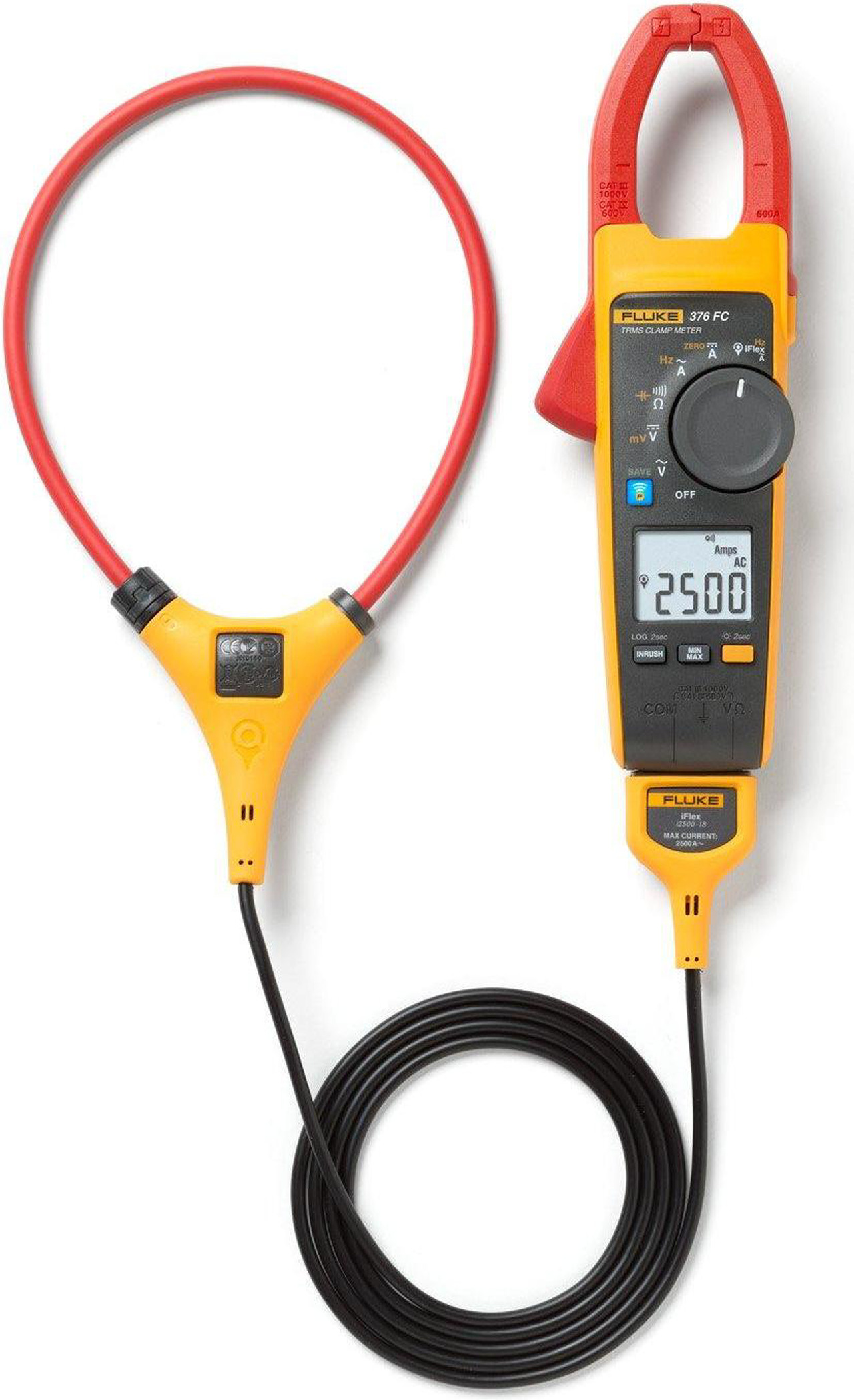 Fluke 376FC AC/DC Clamp Meter with iFlex For Industrial/Commercial ...
