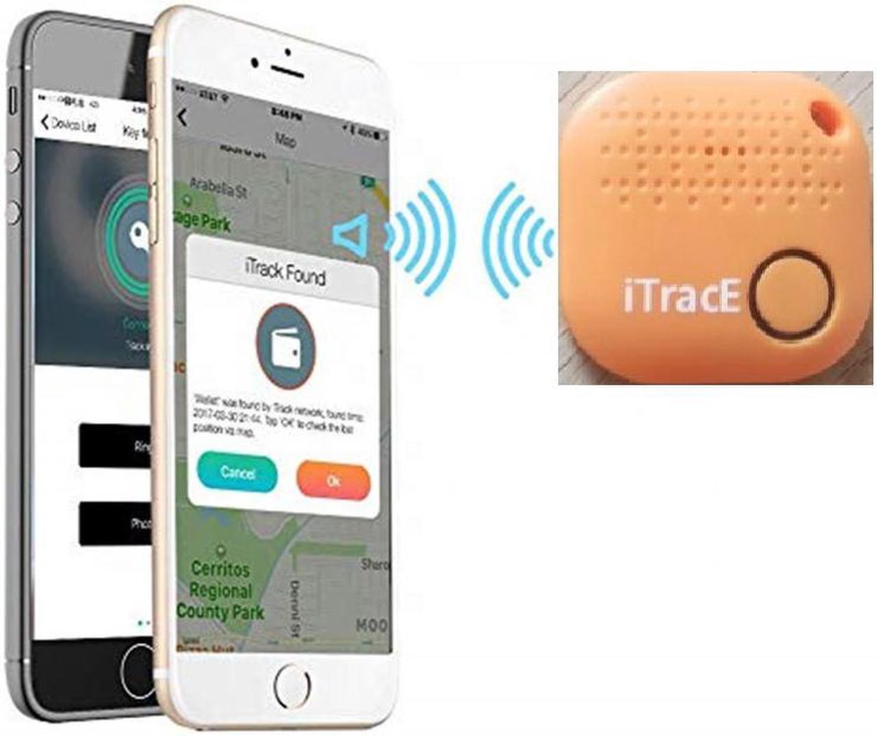 2021 ITRACE Smart Tracker Easy Key Finder Track Locations of Kids, Car, Keys, Pet, Wallet, Luggage, and More -Bluetooth with Camera Remote - Orange