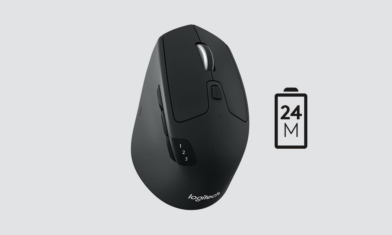 Logitech M720 Triathlon Multi Device 2.4G Rechargeable Office Gaming Wireless Mouse For Computer And Laptop Use