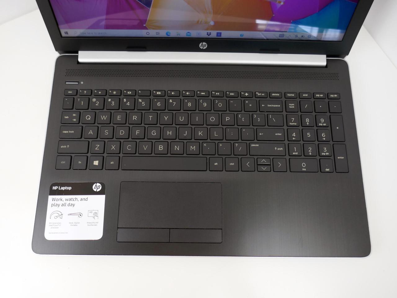 Alt view image 2 of 6 - HP 15 Home Office Laptop (Intel i7-8565U 4-Core, 12GB RAM, 256GB SATA SSD, 15.6" Touch HD (1366x768), Intel UHD 620, Wifi, Bluetooth, Webcam, 2xUSB 3.1, 1xHDMI, SD Card, Optical Drive, Win 10 Home)