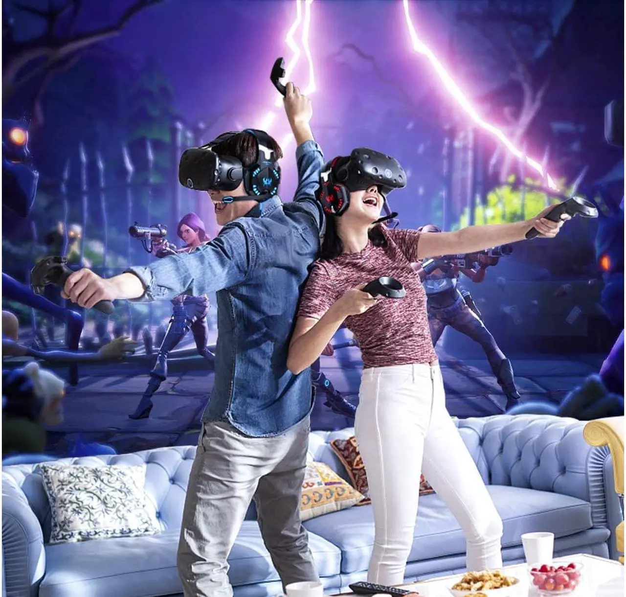 Alt view image 5 of 7 - G2000 Gaming Headset, Surround Stereo Gaming Headphones with Noise Cancelling Mic, LED Lights & Soft Memory Earmuffs for PS5, PS4, Xbox One, Nintendo Switch, PC Mac Computer Games