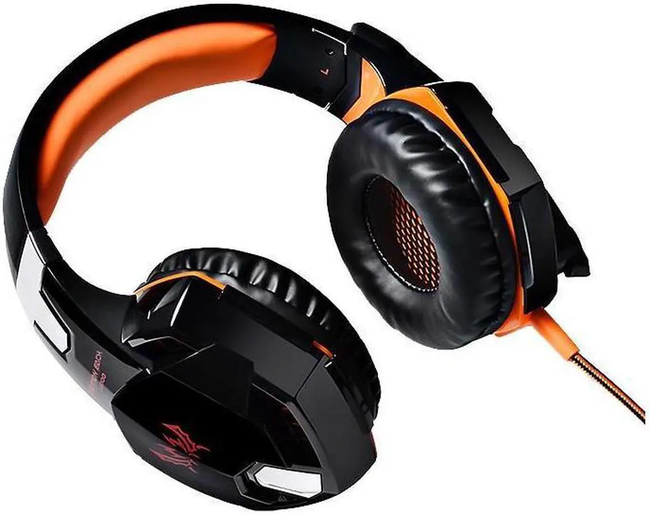 Alt view image 6 of 7 - G2000 Gaming Headset, Surround Stereo Gaming Headphones with Noise Cancelling Mic, LED Lights & Soft Memory Earmuffs for PS5, PS4, Xbox One, Nintendo Switch, PC Mac Computer Games