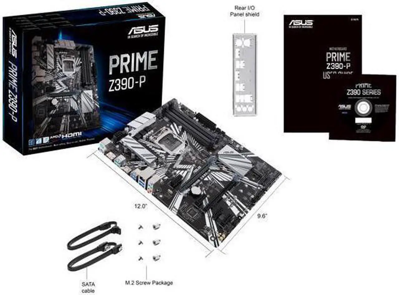 Alt view image 7 of 7 - ASUS Prime Z390-P LGA 1151 (300 Series) Intel Z390 SATA 6Gb/s ATX Intel Motherboard for Cryptocurrency Mining (BTC) with Above 4G Decoding, 6 x PCIe Slot and USB 3.1 Gen2