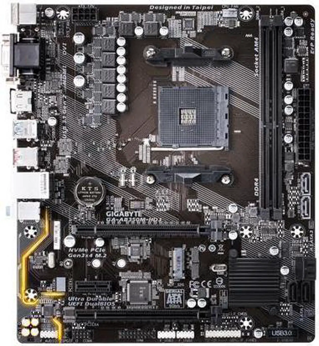 Alt view image 2 of 7 - GIGABYTE GA-AB350M-HD3 (rev. 1.0) AM4 AMD B350 SATA 6Gb/s USB 3.1 HDMI Micro ATX AMD Motherboard